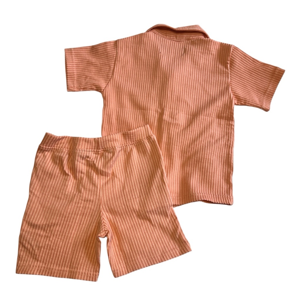 Ben Sherman Coral Striped Kids Pajama Set - Picture 2 of 4